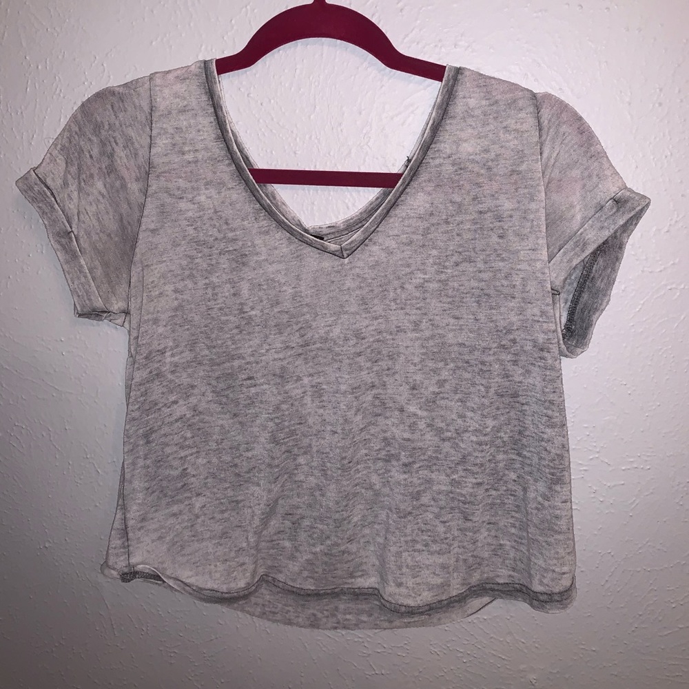 Cotton On grey crop top